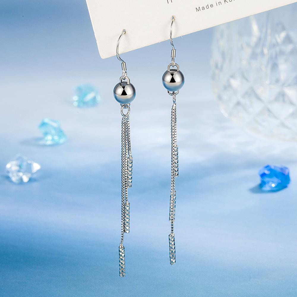 2022 New Long Tassel Metal Dangle Earrings for Women Wedding  Silver Needle Drop Earring Fashion  Gifts