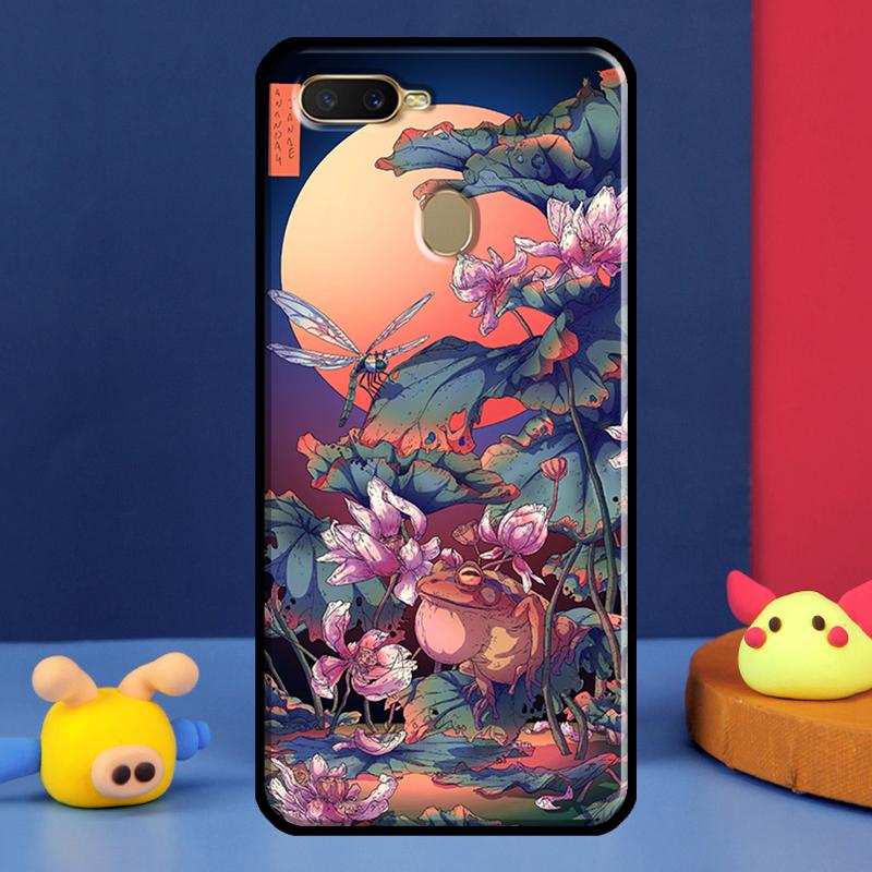 Japanese Style Art Japan Case For Oppo A16 A76 A96 A58 A78 A98 A5 A9 A91 A15 A17 A77 A52 A72 A74 A94 A54S A57S Cover
