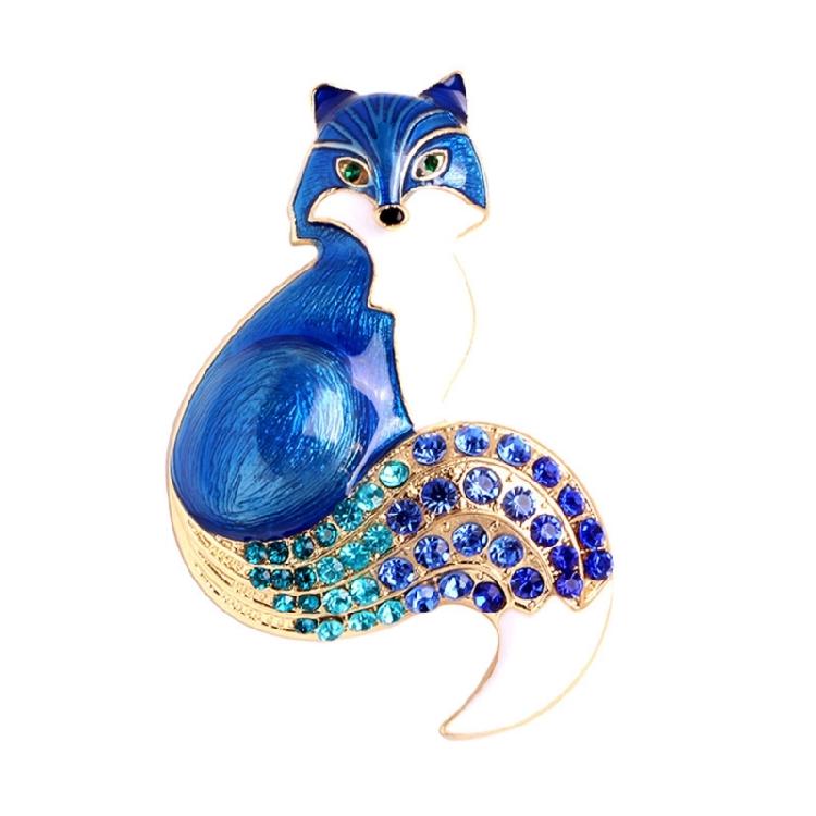 Stylish Rhinestones Foxes Brooch for Banquets and Weddings Animal Lapel Pin Ornament Backpack and Jackets Decoration