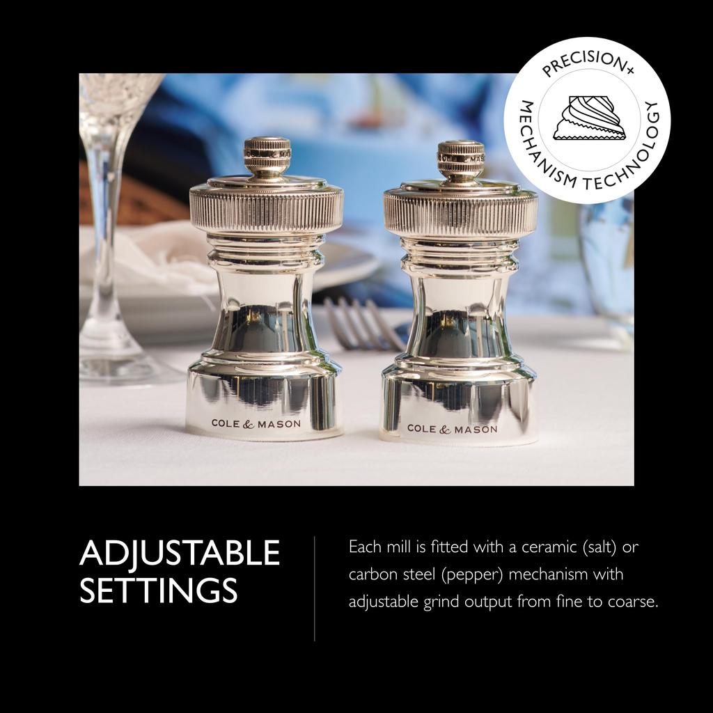 Cole & Mason Hoxton Salt and Pepper Mill Gift Set, Luxury Design, British Brand