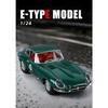 NEW 1/24 Jaguars E-Type Alloy Car Model Sound and Light Pull Back Children's Toy Collectibles Birthday Gift