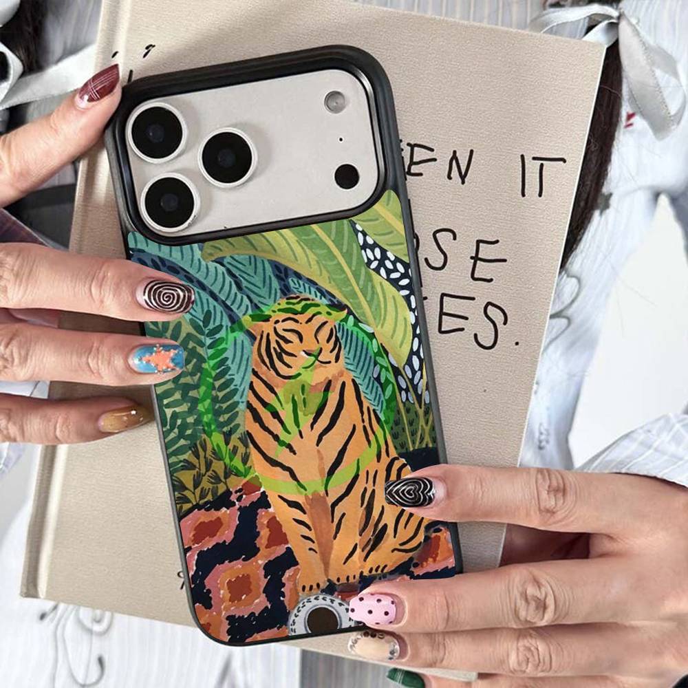 Tropical Jungle Print Leopard Sloth For Magsafe For iPhone Phone Case 17 Air 16 15 14 Plus 13 12 Mini 11 Pro Max Magnetic Cover