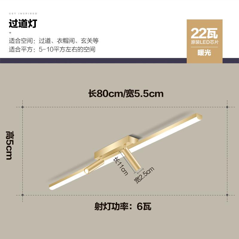 Modern Led Aisle Ceiling Lights with Spotlights Simple for Foyer Corridor Bedroom Lamp Home Decoration Fixture Indoor Lighting