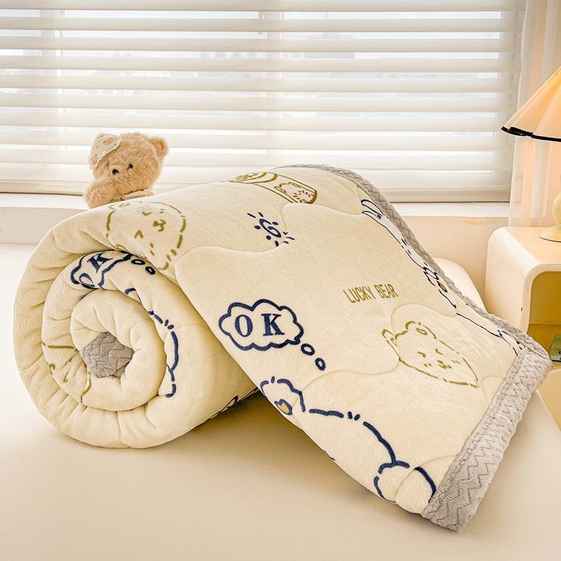 Miange Milk Velvet Beibei Velvet Multi functional Three layer Thick Blanket