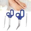 Long Handled Toenail Scissors Ergonomic Toe Nail Clippers Ingrown Toenail File for Elderly Pregnant