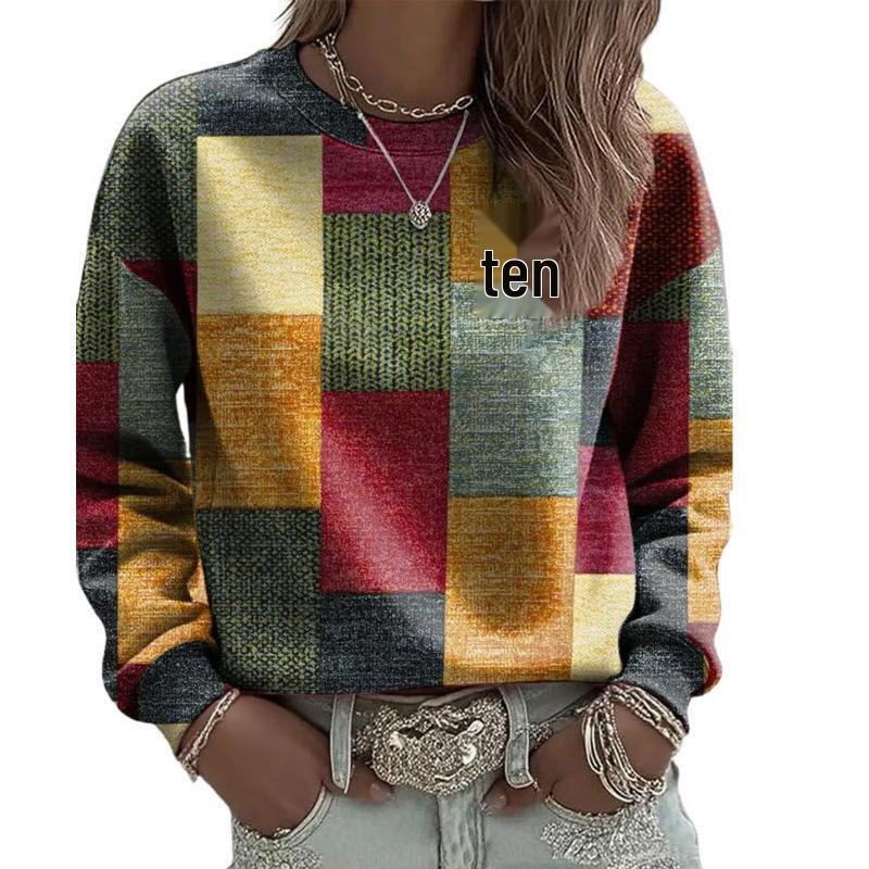 2025 Autumn/Winter Women's 3D Retro Plaid Patchwork Dress
