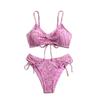 Bikini Badeanzug Feminin High-Waist Geteilter Träger Strandurlaub