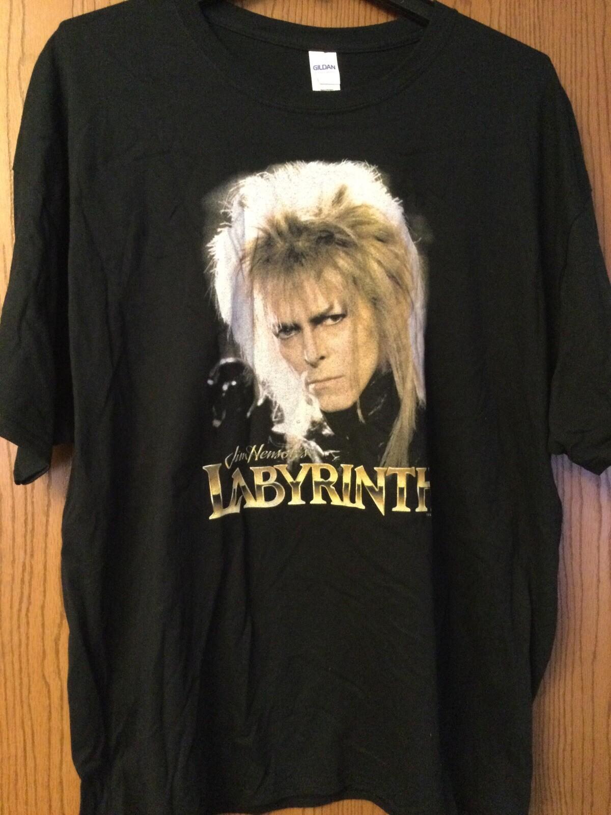 Labyrinth - Bowie’s Head. Black Shirt. 3XL. XXL