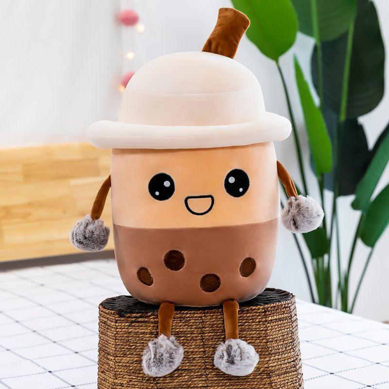 

Adorable Bubble Tea Boba Cup Plush Toy Stuffed Doll In Multiple Sizes For All Ages Round Eye,20cm/7.8in
