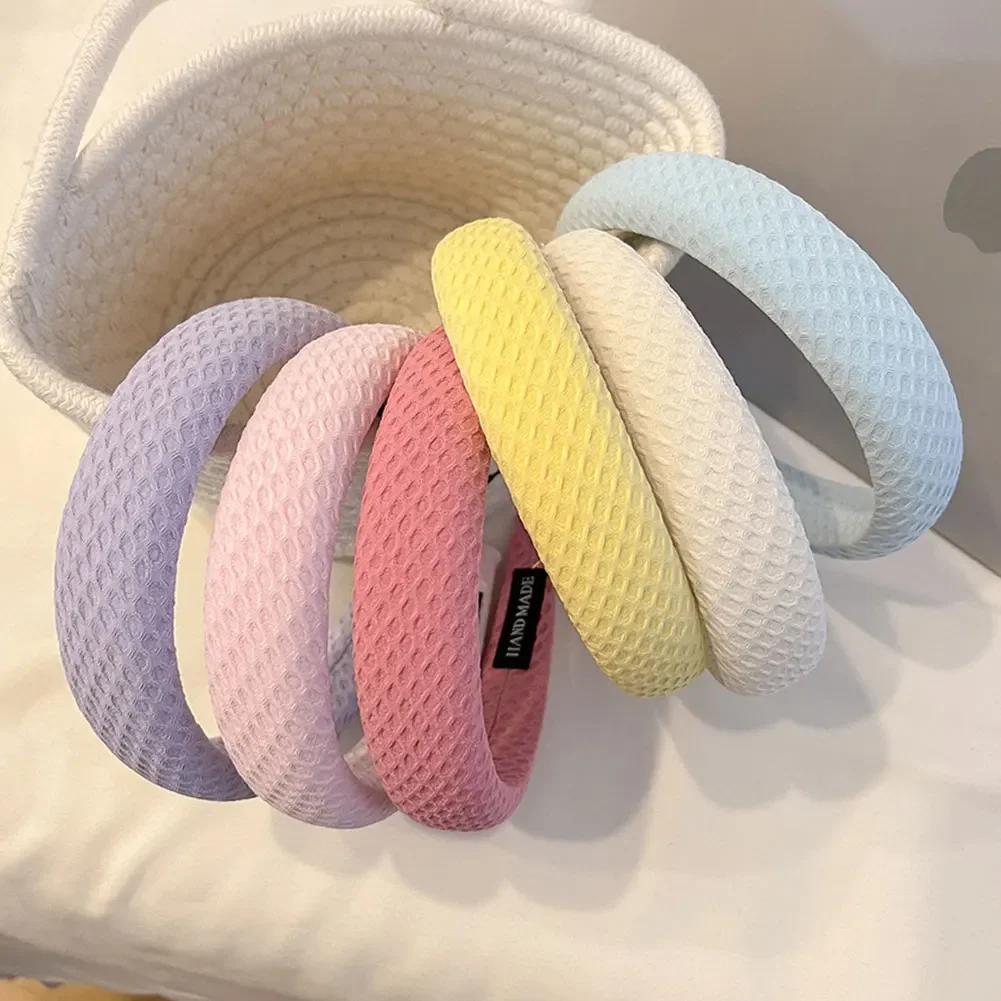 Diadema de Estilo Coreano Simple y con Temperamento para Mujer Aro de Pelo de Moda Elegante de Ala Ancha para Lavado de Cara de Niña