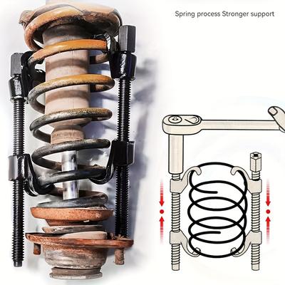 1 Pair 38CM/28CM Car Suspension Spring Compressor Heavy Duty Disassembly and Assembly Tool 1/2" Drive Compress the Coil Spring