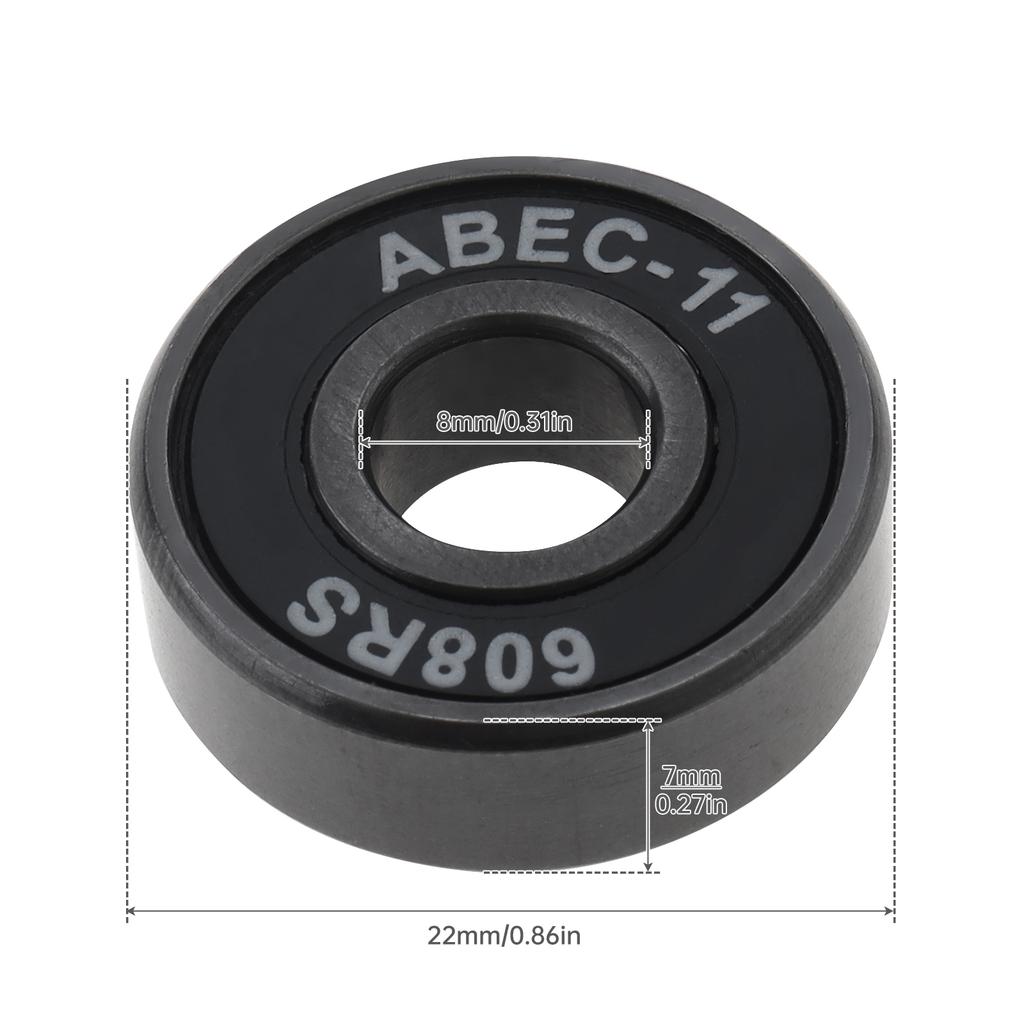 8PCS ABEC-608 High Speed Bearings, Pro Skate Wheel Bearings with Case, Compatible with Skateboard, Longboard and Scooter