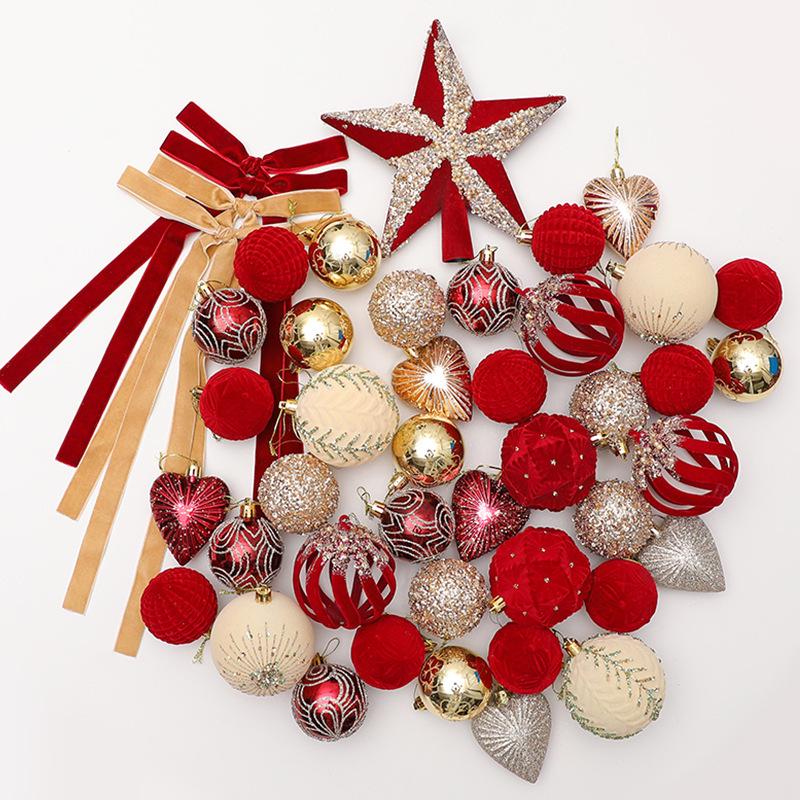 Automatic Pure PE Christmas Tree with Handmade Ornaments for DIY Home Décor
