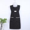 Haushalts Karo Ärmellose Schürze für Damen Große Tasche Kochschürze Kochschürzen Arbeitsuniform & Zubehör