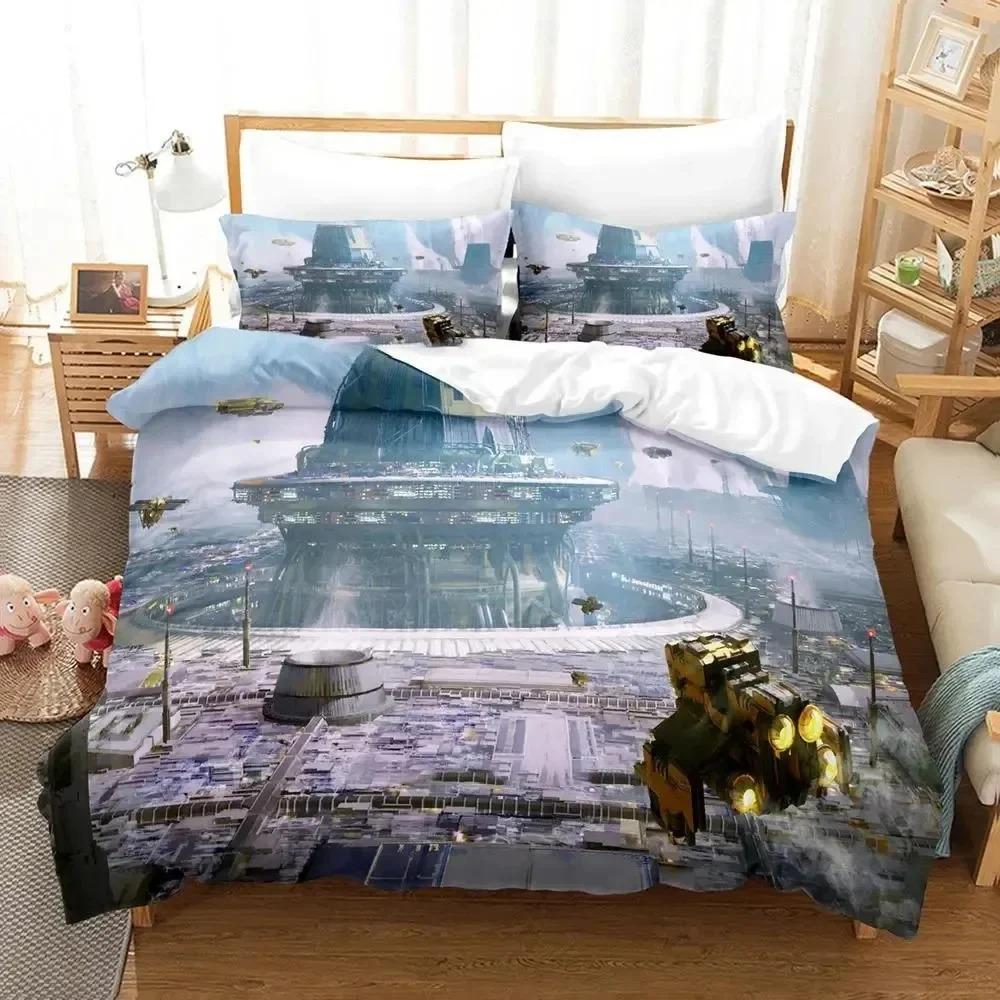 3D Print Sci Fi Structure Bedding Set Duvet Cover Bed Set Quilt Cover Pillowcase Comforter king Queen Size Boys Adult Bedding