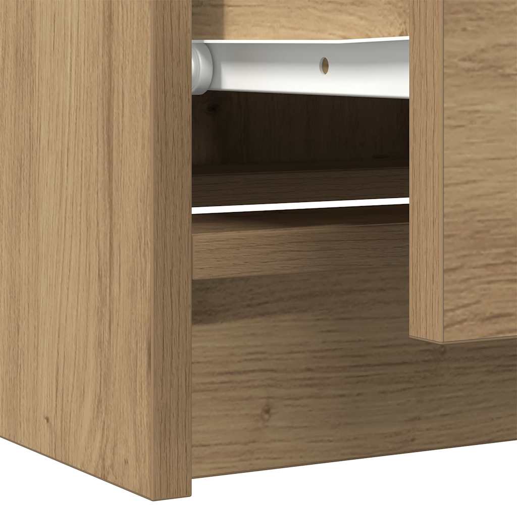 TV Cabinet in Artisan Oak Finish 60 x 35 x 54 cm Particleboard