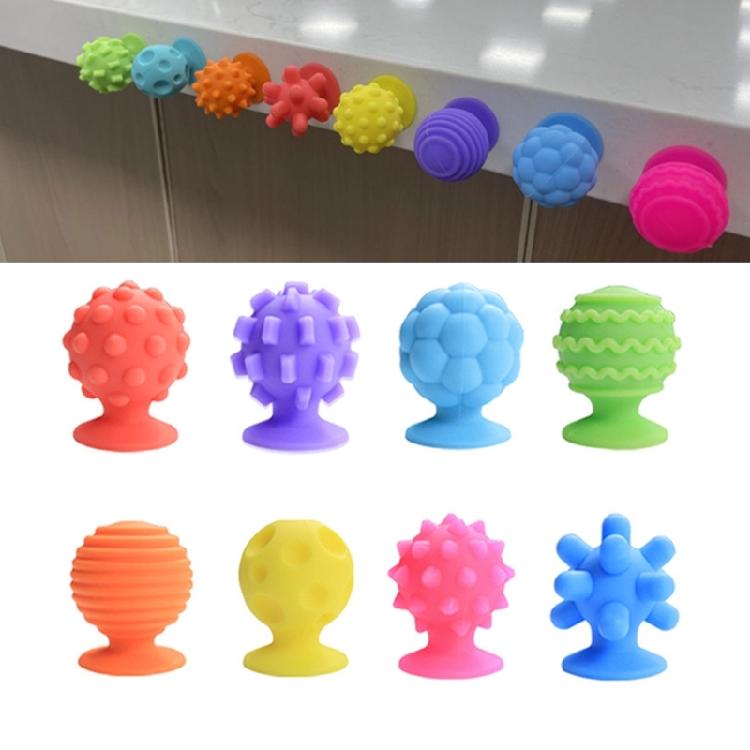 8pcs Textured Sensory Suction Cup Toy For Kids Quiet Tactilely Toy For Stress Relief And Autism Support for Classroom Use