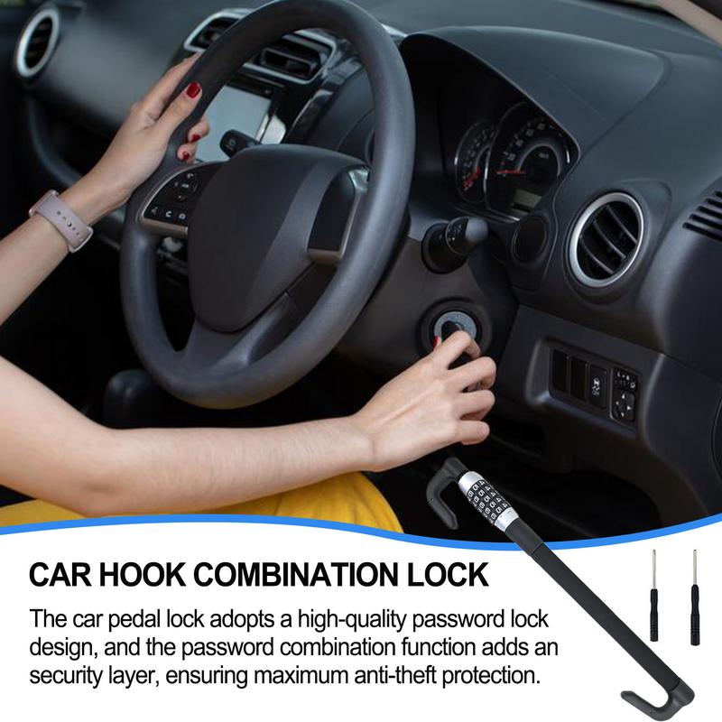 Car Anti Theft Wheel Lock Adjustable Combination Code Car Anti-Theft Lock Car Pedal Locks Keyless Password Car Security Device
