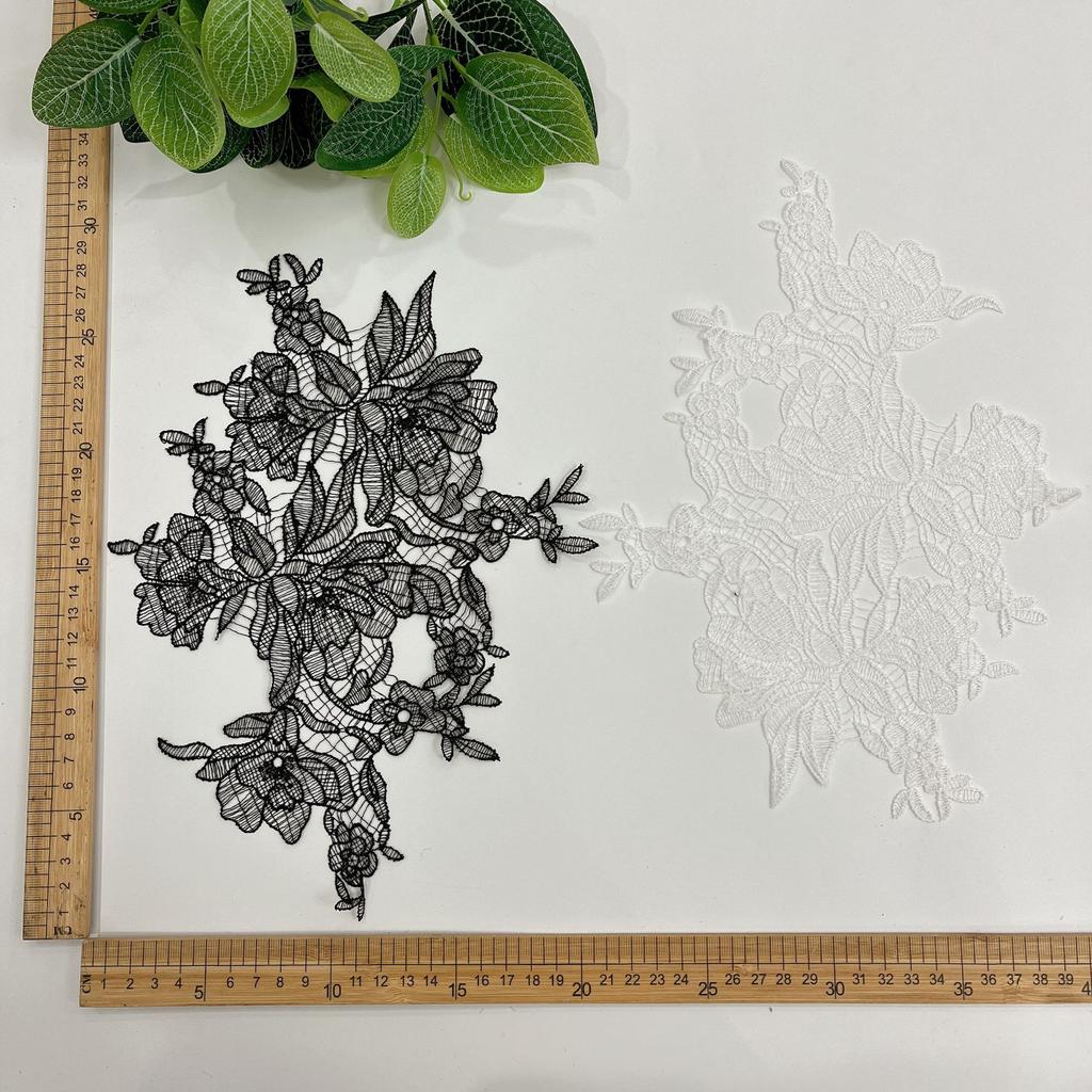 Fresh Leaves Day Single Fish Silk Thread Hollow Veil Wedding Dress Lace, Handmade Diy Accessories R4