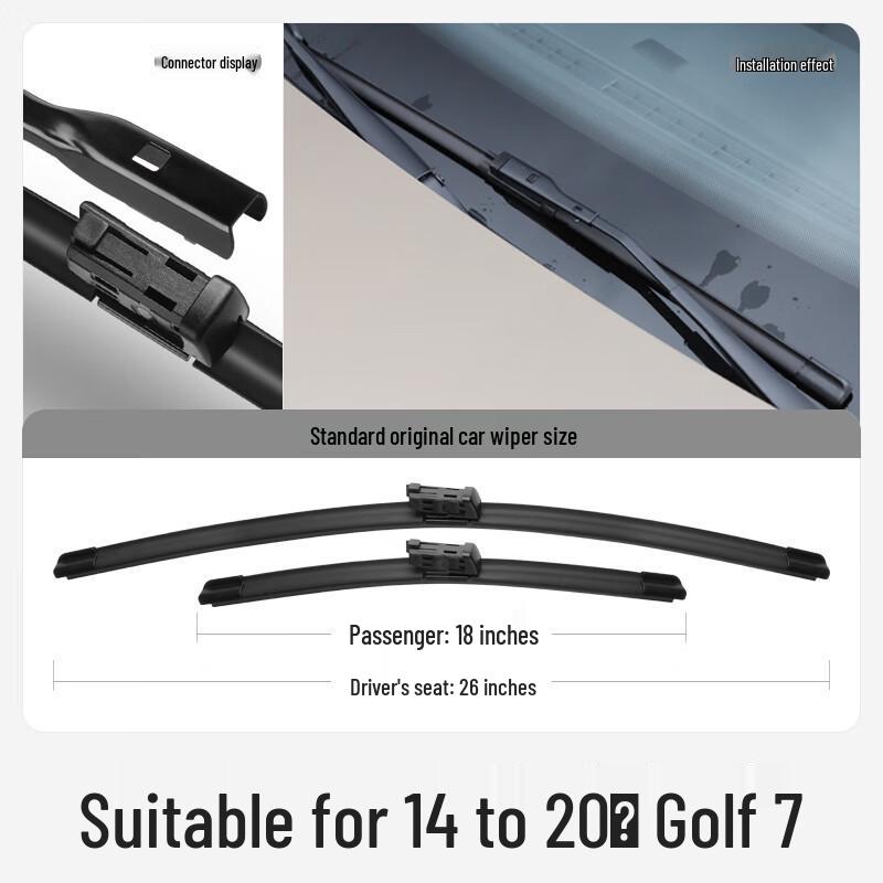 Compatible Dayun Frameless Wiper for Volkswagen Golf Mk7/7.5 (2014-2020)