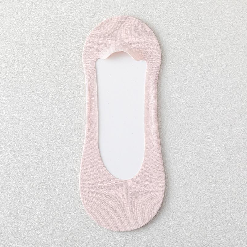 5 Perechi de Șosete Invizibile de Vară Subțiri din Bumbac Pur, Absorbante de Transpirație, Antiderapante, din Mătase, pentru Femei