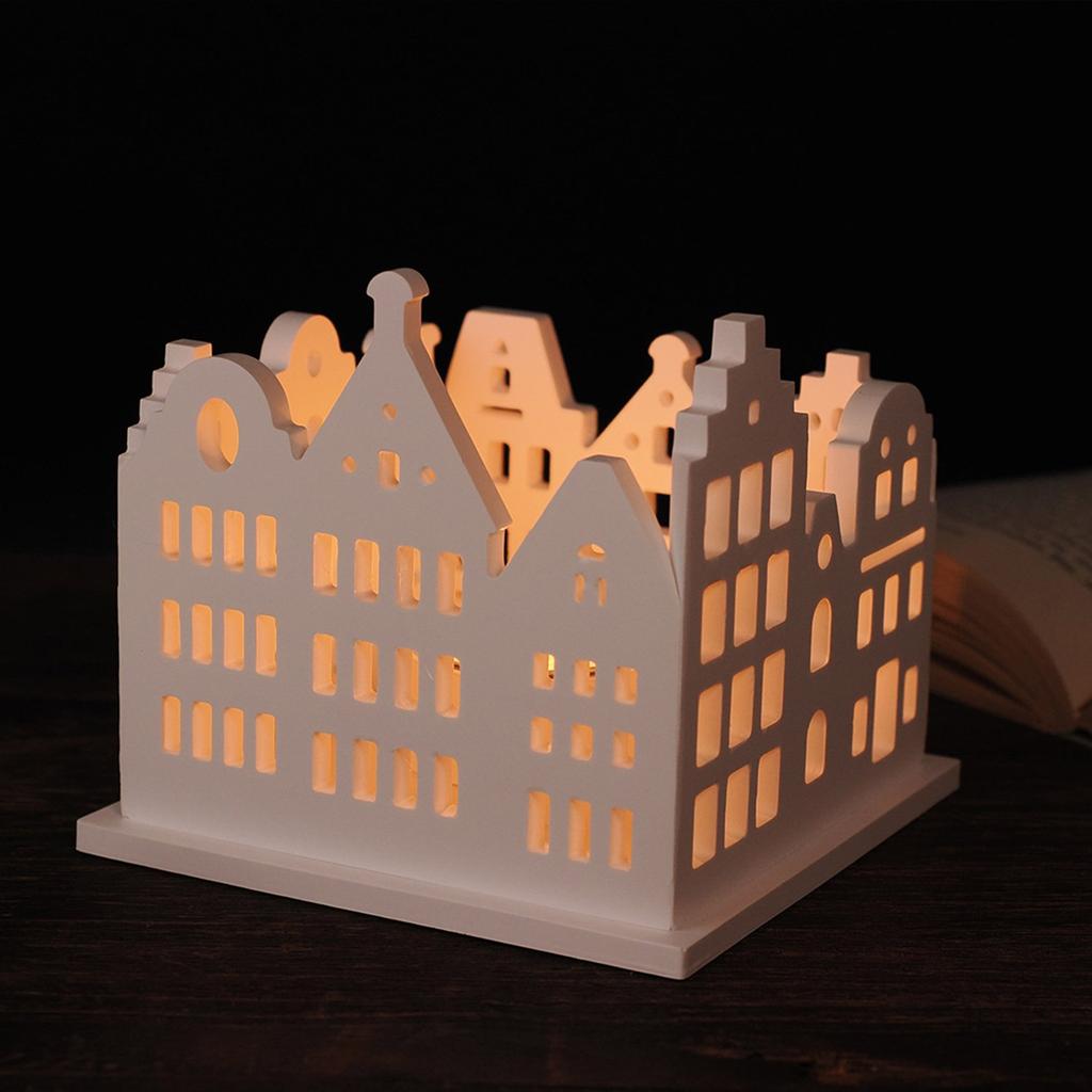 Silicone Resin Houses Moulds Candlestick Moulds Home Ornament Moulds Silicone Texture for Art and Craft Enthusiasts