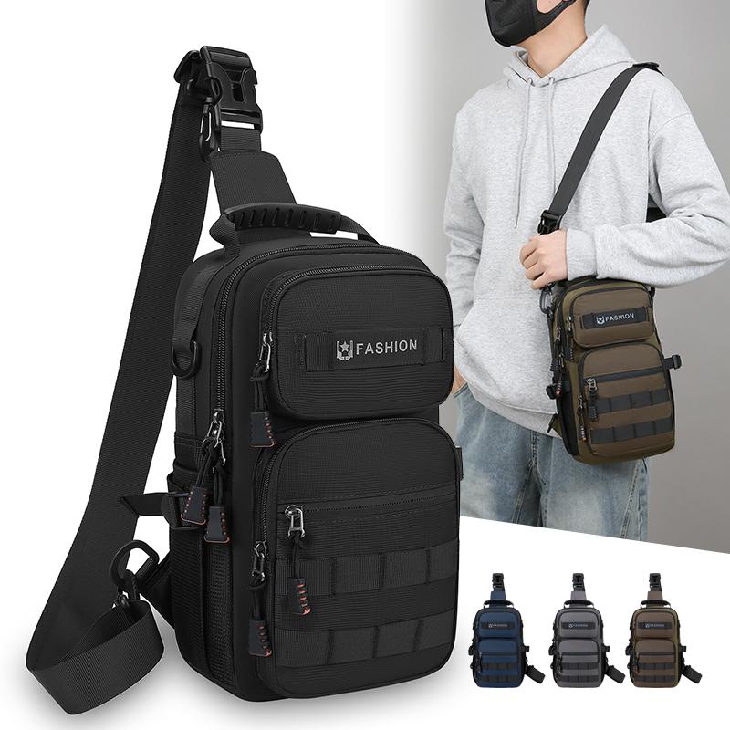 Hiking Chest Bag Travel Multifunctional Molle Backpack Lightweight Handbag Outdoor Cycling Climbing Rig Pouch Large Funny Pack