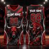 Trendy Animal Graphic Basketball Jersey For Men Custom Name Team Name Number Sports Tank Tops Loose Quick Dry Team Uniforms