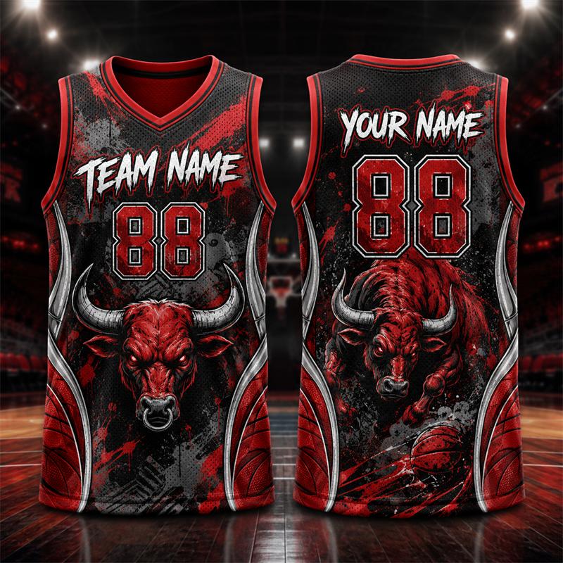 Trendy Animal Graphic Basketball Jersey For Men Custom Name Team Name Number Sports Tank Tops Loose Quick Dry Team Uniforms