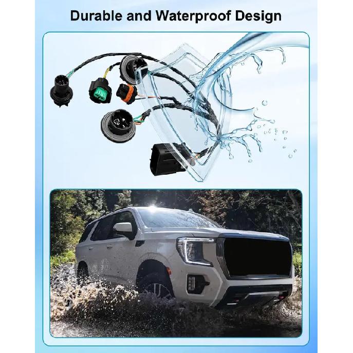 

Headlight Wiring Harness Fit for GMC Sierra 1500 2500 HD 3500 HD 2007-2014, Headlamp Wiring Harness Replace 15841610, 2 Pack