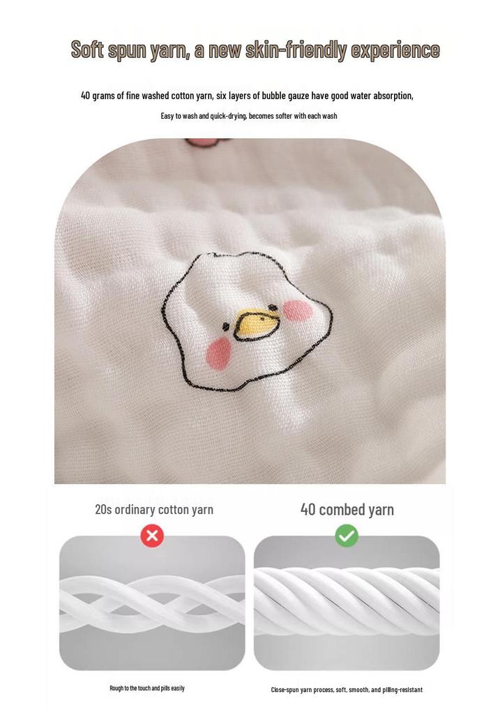 Pure Cotton Gauze Baby Towel & Swaddle Blanket