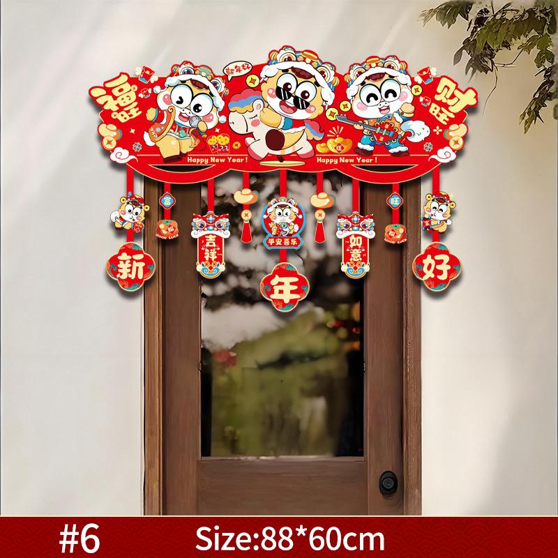 2026 Lunar Horse New Year Tet Decoration Hanging Pendant 3D Door Window Pendant Wall Decor Chinese Spring Festival Ornament