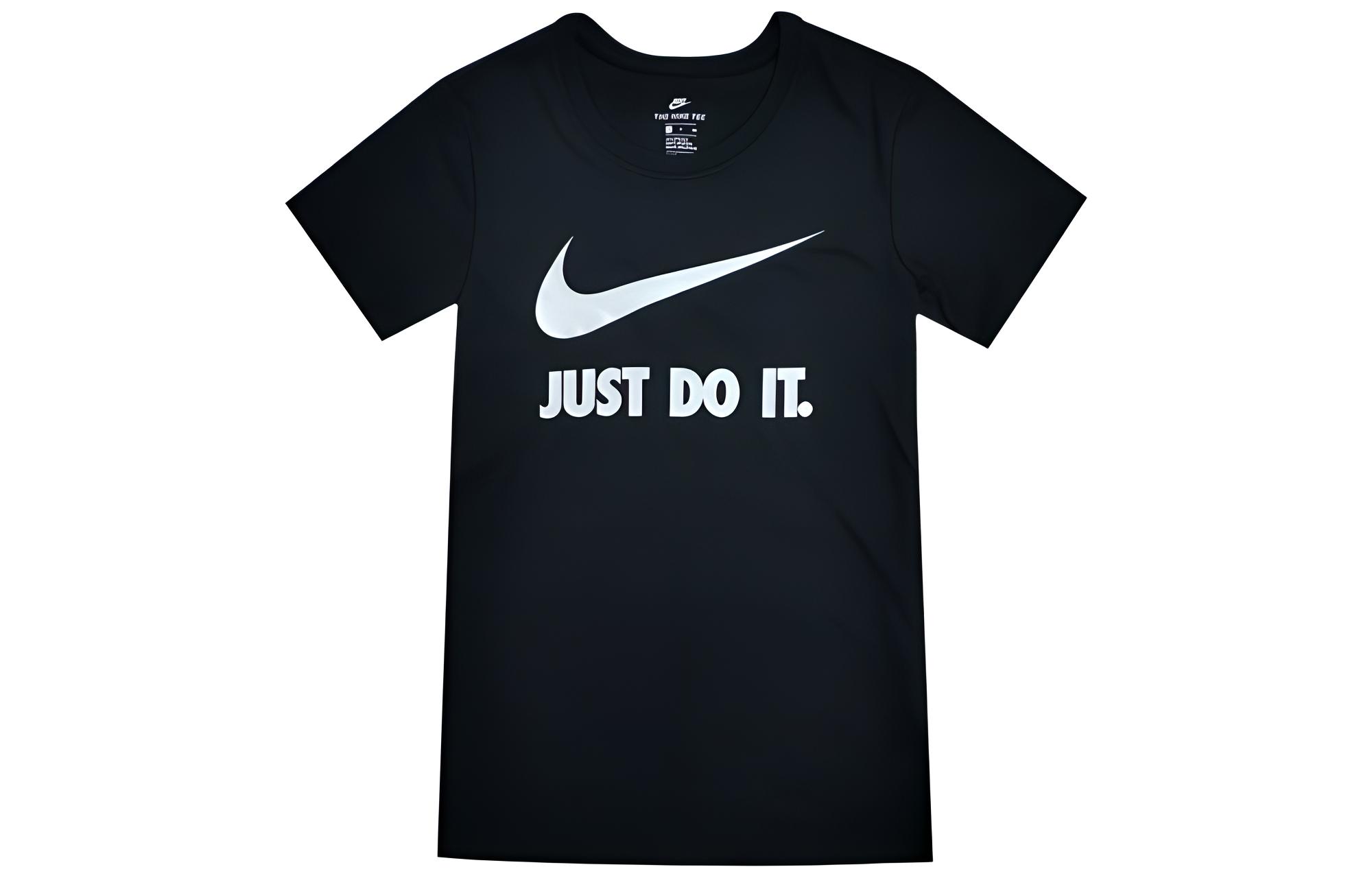 

Nike T Shirts Women s Black Crew Neck Moderate Straight Fit CW3177-010 S