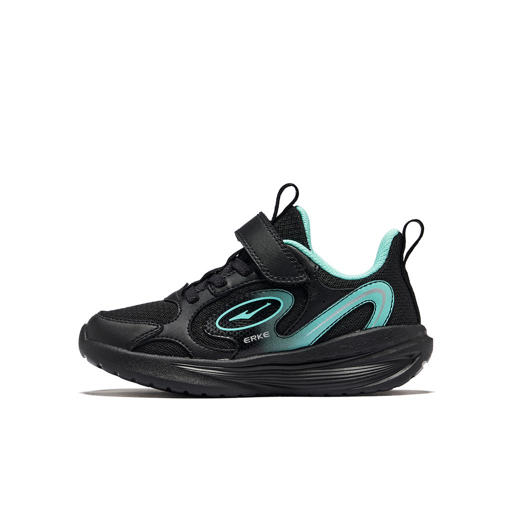 Erke Kids Cloud Running Shoes Kids Sneakers Black Blue 65125103020-009