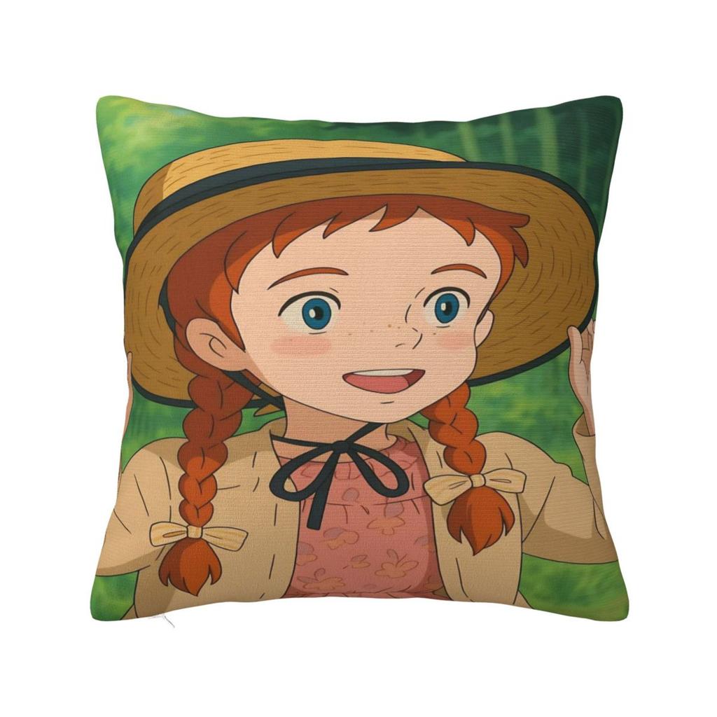 Cartoon Manga A-Anne Of Green Gables Pillow Cover Polyester Pillow Case Cushion Cover Vintage Pillowcases For Living Room Chair