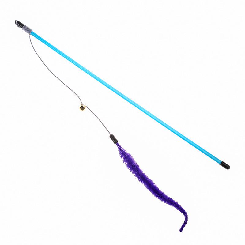 

Caterpillar Teaser Wand Replacement Head - Six Colors Cat Toy for Self-Entertainment 0.6 x 42 cm фіолетовий