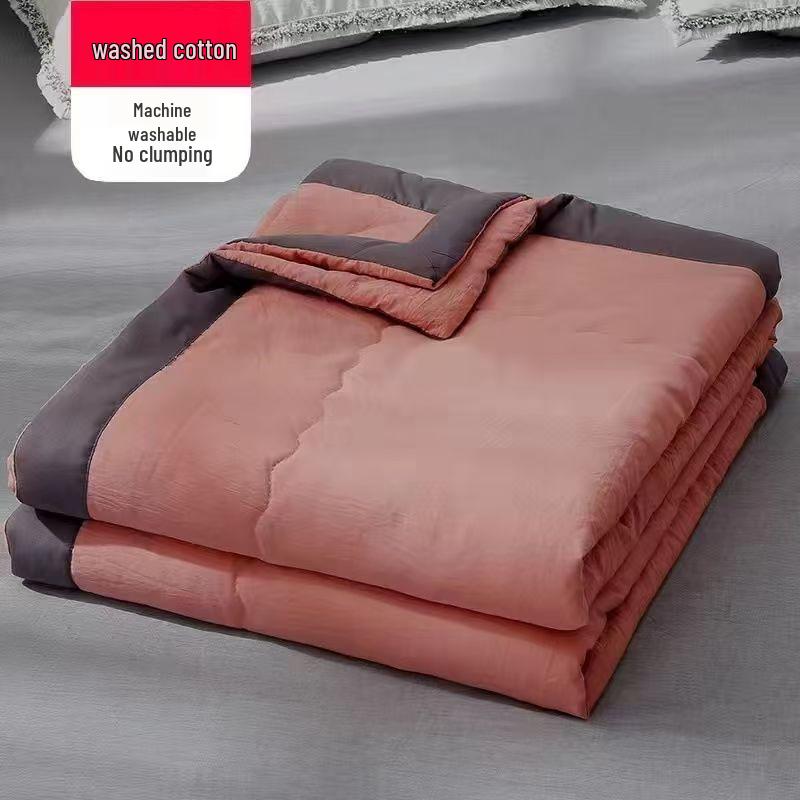 Machine Washable Cotton Summer Blanket - Lightweight Quilt for Dorms, Kids, Single/Double Beds