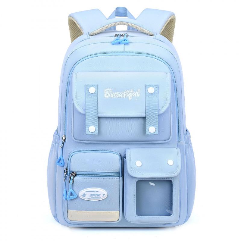 College Style Schoolbag Female Primary School Students Large Capacity Junior High School Students Travel Bag Lightweight Student Bag Large Capacity