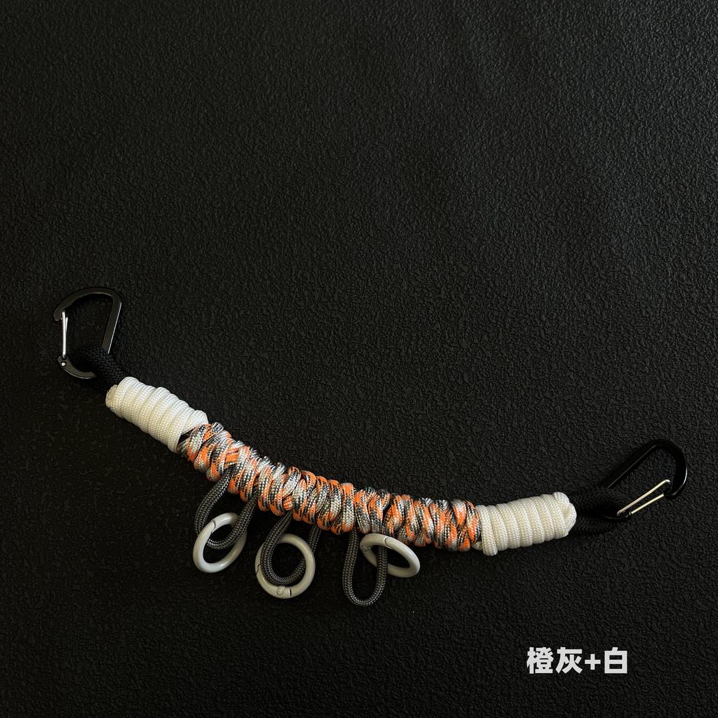 Outdoor Tactical DIY Modification Hand-woven Paracord Backpack Hanging Rope Multifunction Bag Strap Lanyard Accessories
