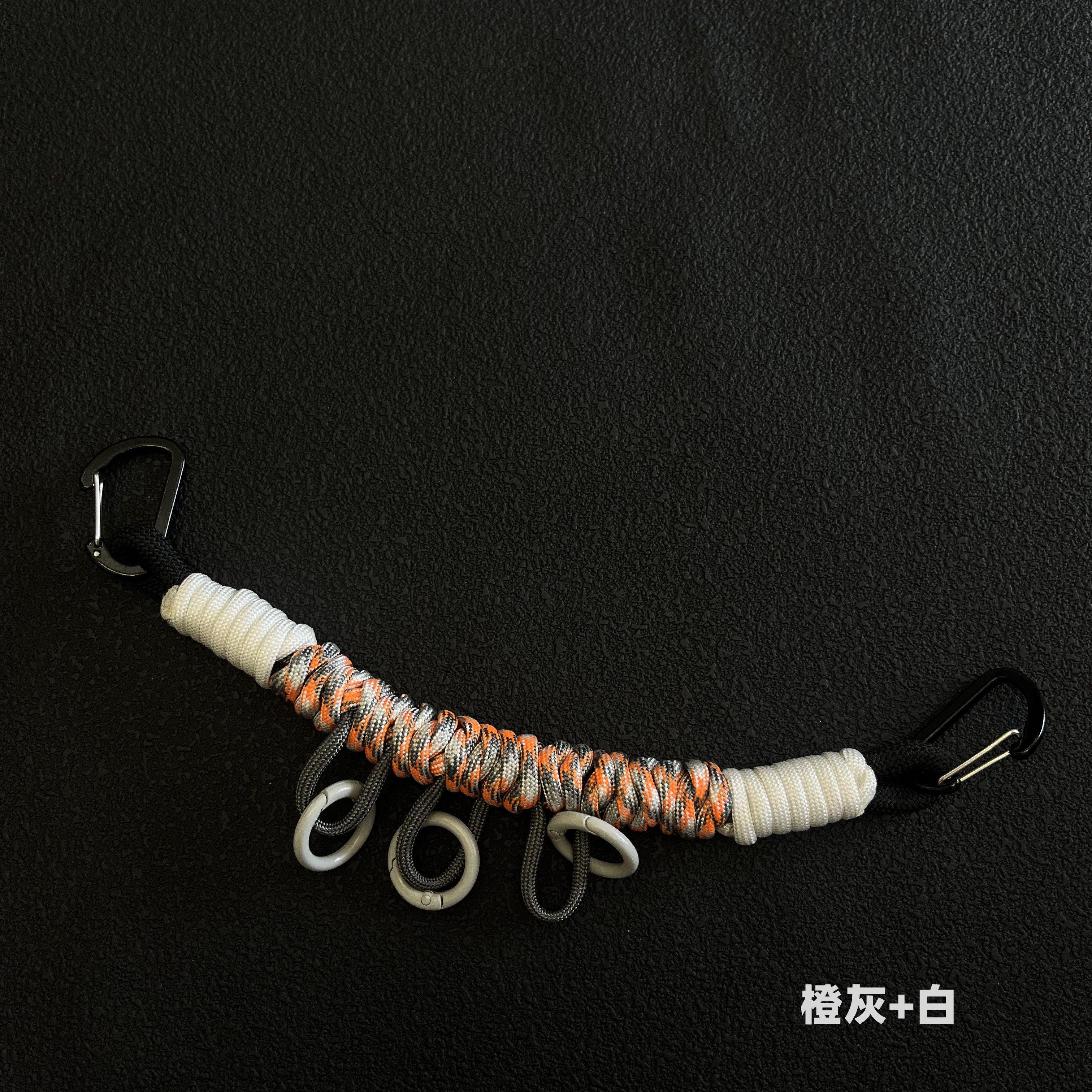 

Outdoor Tactical DIY Modification Hand-woven Paracord Backpack Hanging Rope Multifunction Bag Strap Lanyard Accessories розового золота