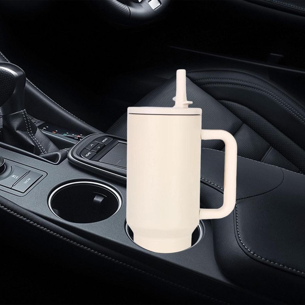 40 oz Tumbler with Handle Coffee Mug for Travel Keeps Hot/Cold Hours Iced Tea Black