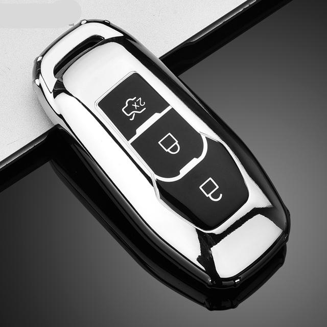 Soft TPU Car Remote Key Case Cover Holder Shell for Ford Focus 3 4 ST Mondeo 5 MK5 Mustang F-150 Explorer Edge Fiesta Kuga MK3 4