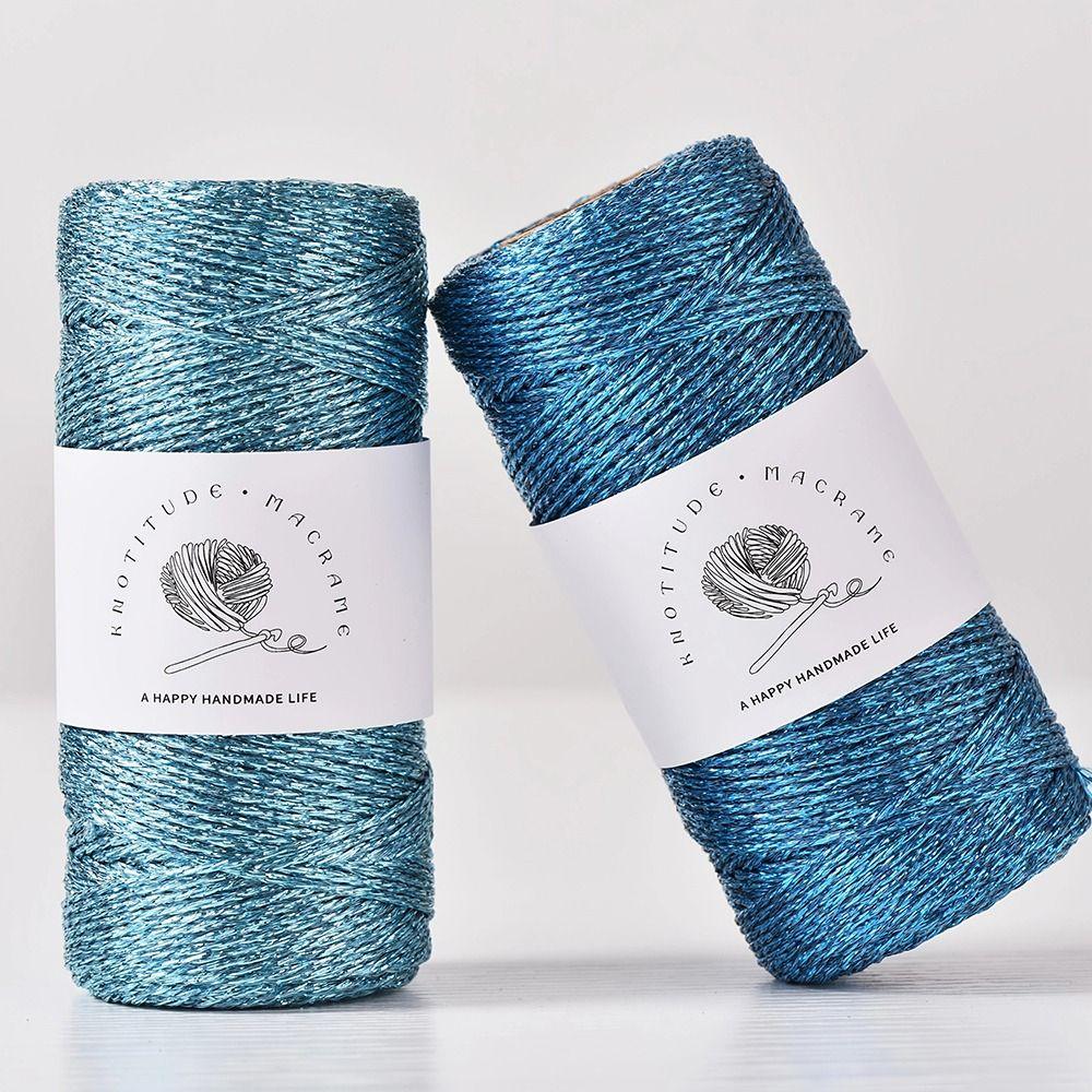 DIY Handgemacht Glitzer Gold Silber Schnur Faden Stricken Häkeln Handgewebter Draht Nähzubehör