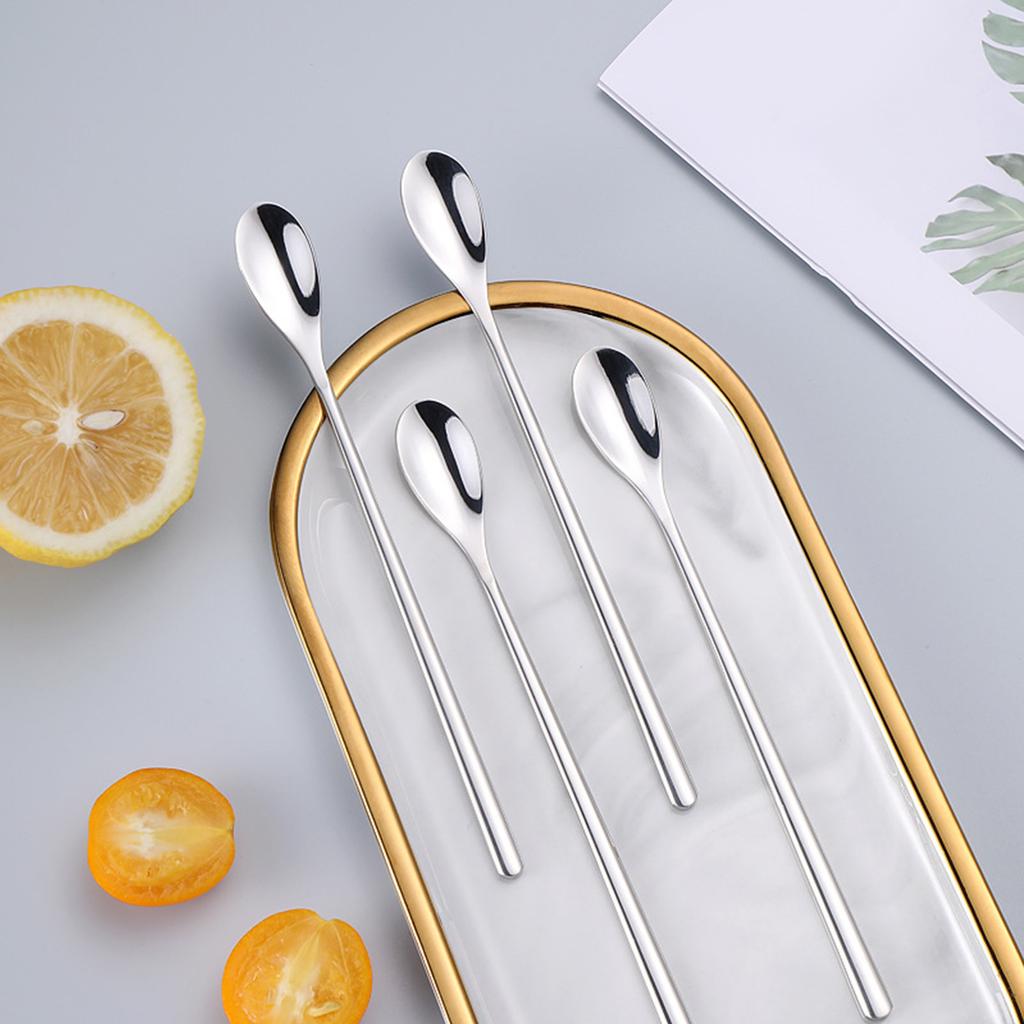 Mixing Spoon Stainless Steel Long Handle Coffee Stirrer Bar Cocktail Stirring Spoon