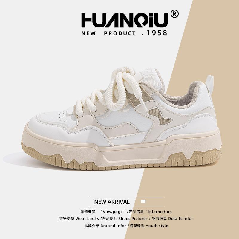 

Глобальные толстые туфли на платформе женские весна 2025 новые универсальные женские туфли амортизирующие легкие повседневные белые туфли женские HH2403 35