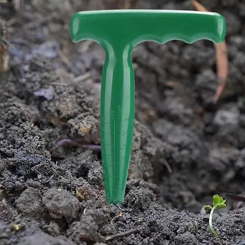 1PC Handheld Clear Scale Garden Hole Puncher Lightweight Digging Planting Tool Seed Sowing Hole Dispenser For Gardening