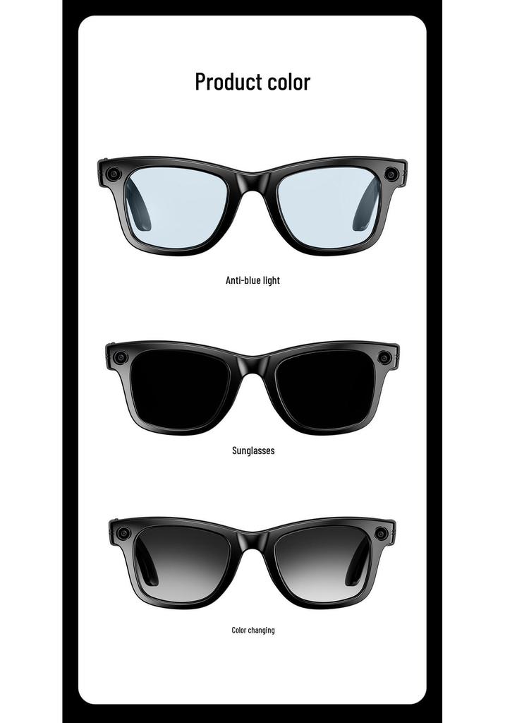 HD Smart Glasses with AI Camera: Capture Photos, Stabilized Video, Calls, Object Recognition, and Translation