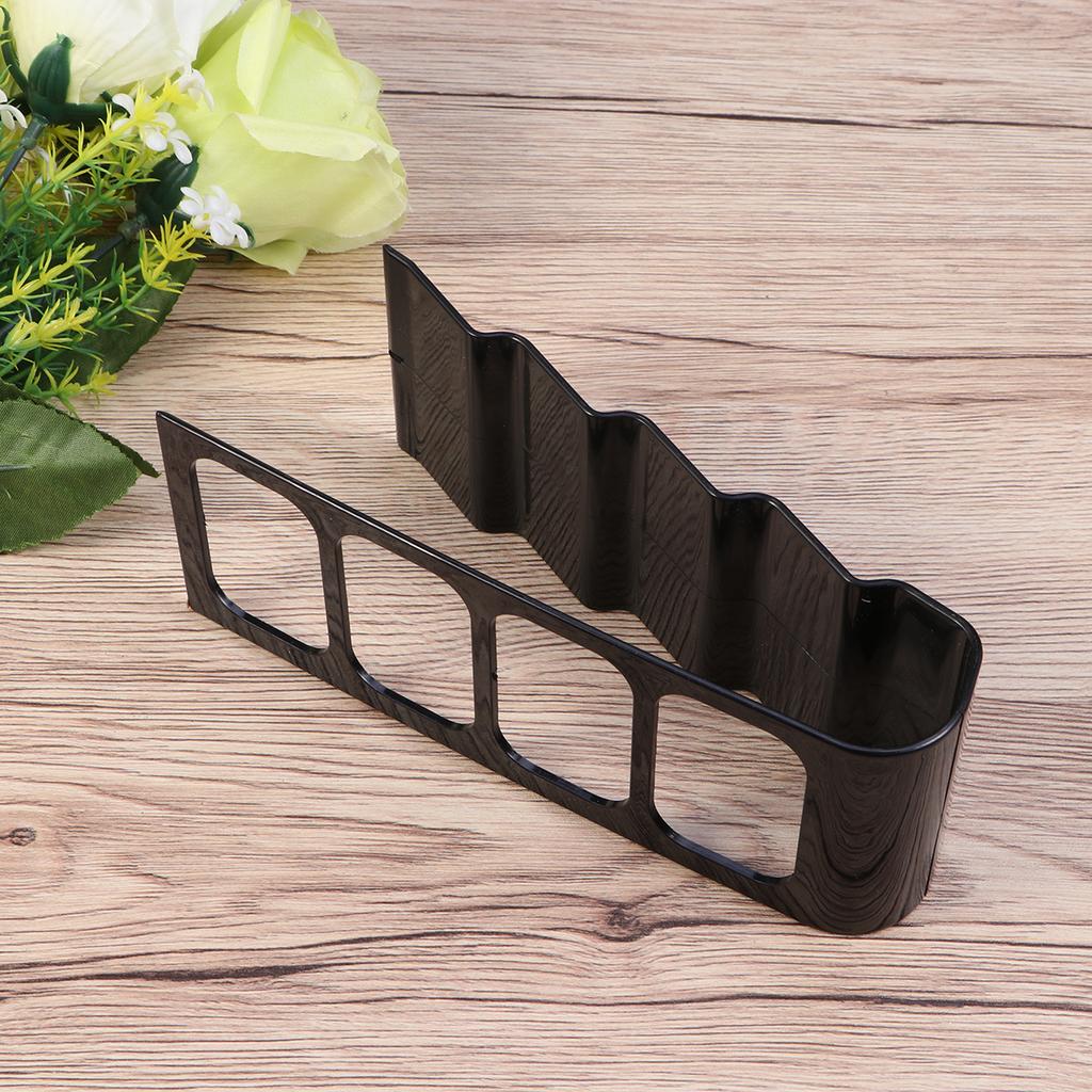 4 Frame Remote Organizer Holder Storage Rack Compact Antislip Stand Black for Dvd Vcr Remote Controls Organizer
