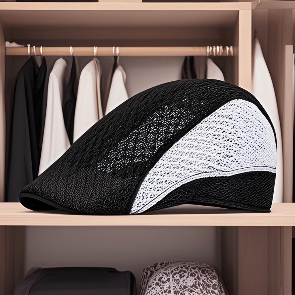 Berretto Basco Classico Traspirante da Uomo Cappello Estivo Traspirante in Rete Cappello Piatto Cappelli da Guida per Uomo