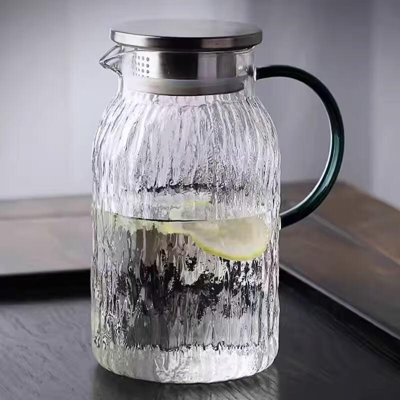 

1.8L Bark Pattern Borosilicate Glass Tea & Cold Water Pitcher
